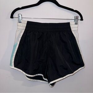 Zone Pro girls size large athletic shorts black with white and blue on sides